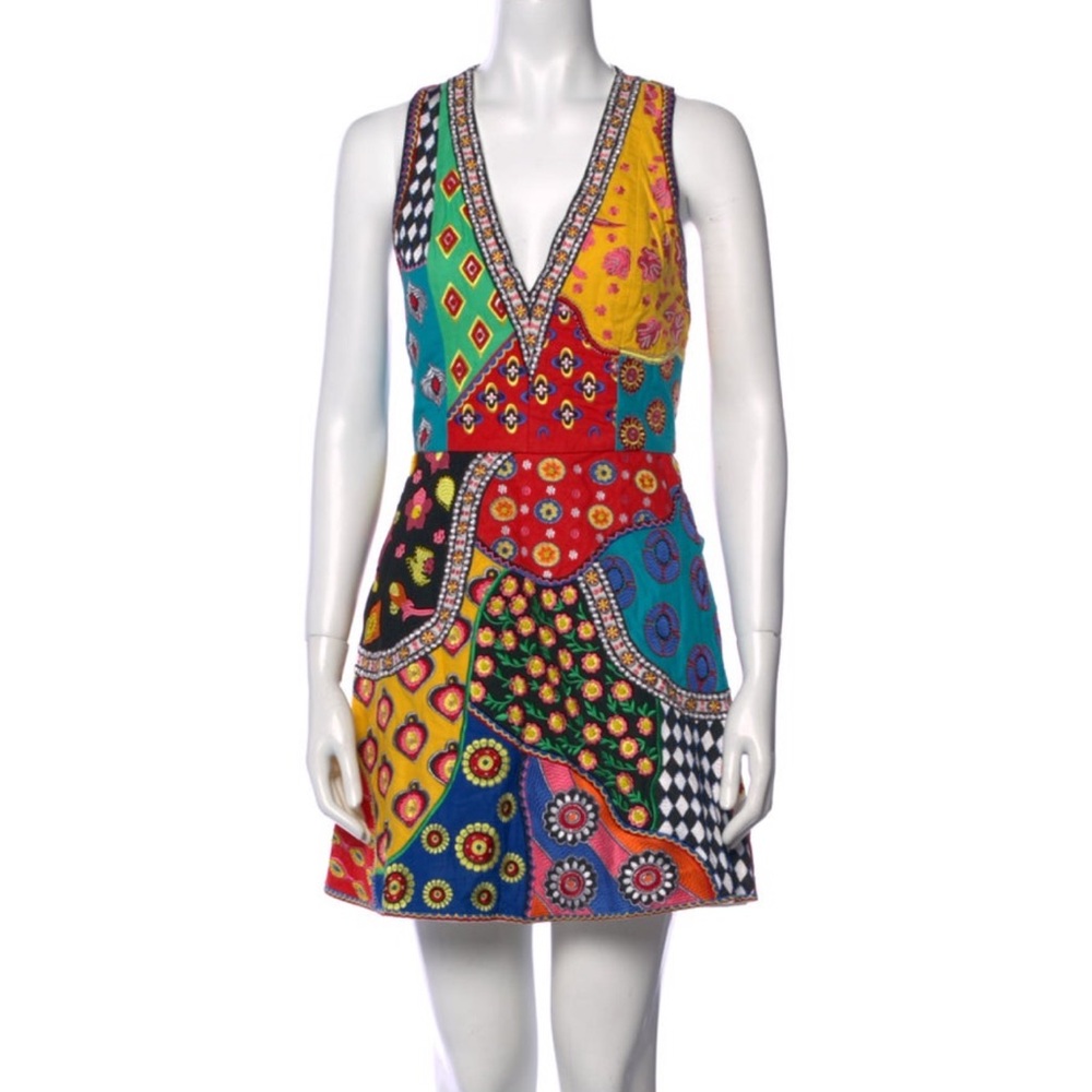 Nwot Alice + Olivia Multicolor Patchwork Embroide… - image 1